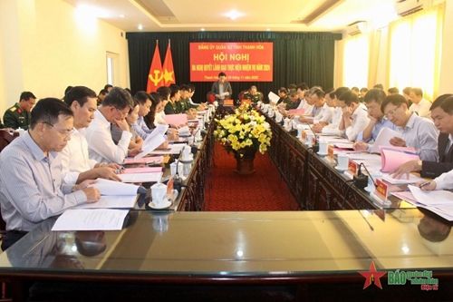 Đảng ủy Quân sự tỉnh Thanh Hóa ra nghị quyết lãnh đạo thực hiện nhiệm vụ năm 2024